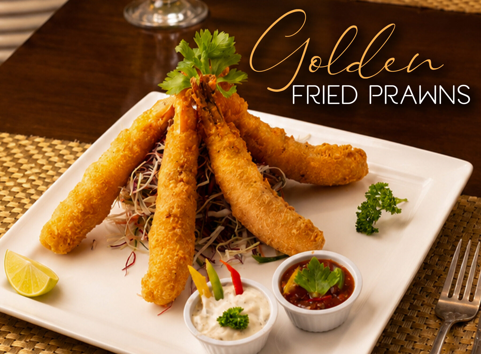 buqayvia cafe golden fried prawns